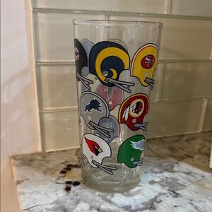 NFL Football Team 1970’s National Conference Glass